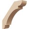 Ekena Millwork 3-inch W x 12-inch D x 12-inch H Olympic Rough Cedar Woodgrain TimberThane Knee Brace, Primed BRCUR03X12X12OLYRCPR - alternate 1